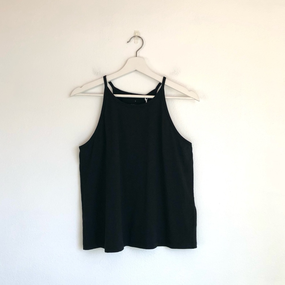 NWT Everlane The Hemp Cutaway Tank Top | Black, Size Medium Minimalist Neutral